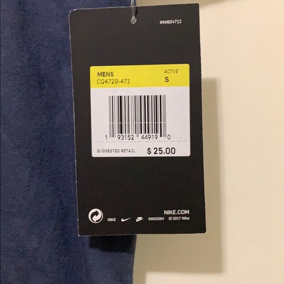 NIKE Men’s T-Shirt - Nike Logo with Yellow Check - Picture 5 of 7